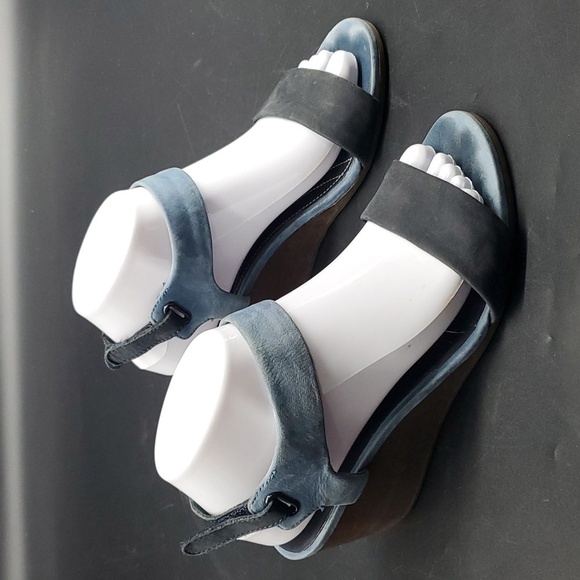 Camper Leather Wedge Sandal EU 38 Hook Loop, US 8 - Picture 1 of 12